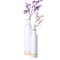 Uniquewise Cylinder Shaped Tall Spun Bamboo Floor Vase Glossy White Lacquer and Natural Bamboo Finish, PK 2 QI003455WN.2 - alternate 1